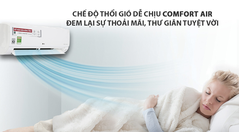 Chế độ vận hành khi ngủ - Máy lạnh LG Wifi Inverter 1 HP V10API