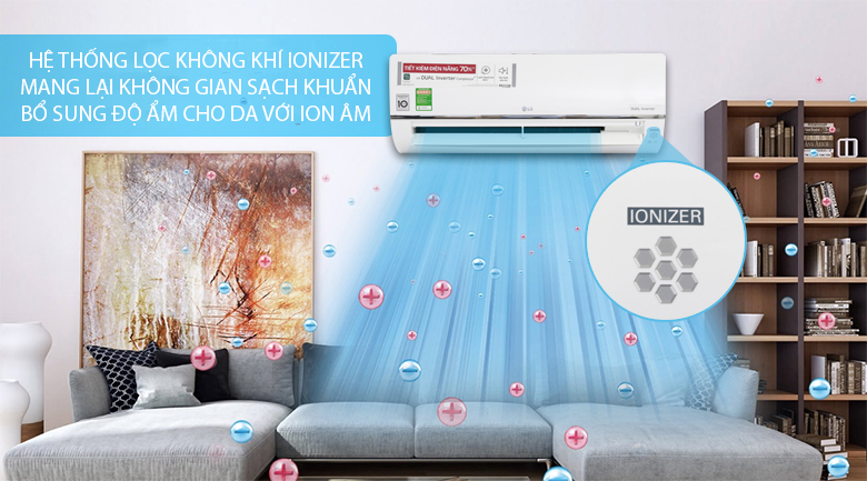 Hệ thống lọc không khí - Máy lạnh LG Wifi Inverter 1 HP V10API