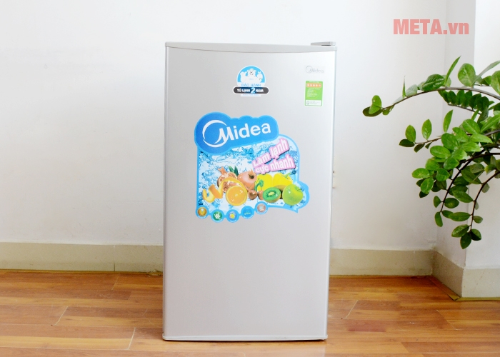 Tủ lạnh mini 98 lít Midea HS-122SN có kiểu dáng nhỏ gọn, hiện đại.