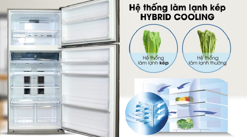 Hệ thống làm lạnh kép mạnh mẽ - Tủ lạnh Sharp Inverter 585 lít SJ-XP590PG-SL